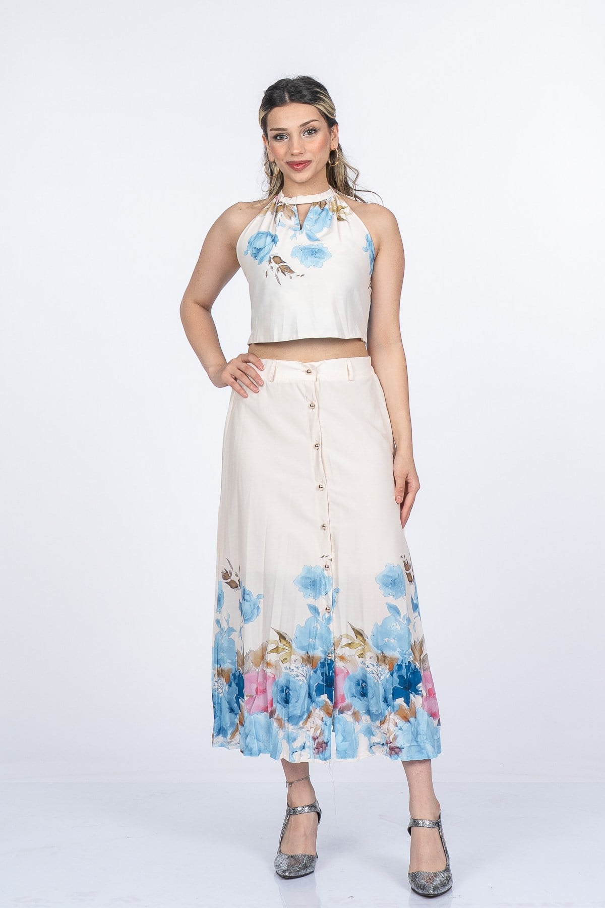 MARIANNA BLUZ ETEK İKİLİ TAKIM - MAVİ