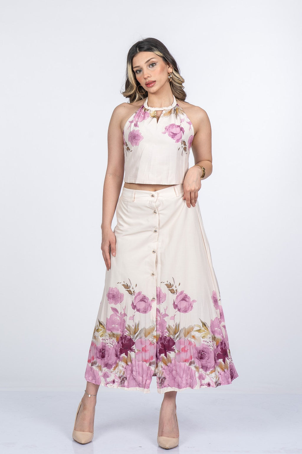 MARIANNA BLUZ ETEK İKİLİ TAKIM - PEMBE