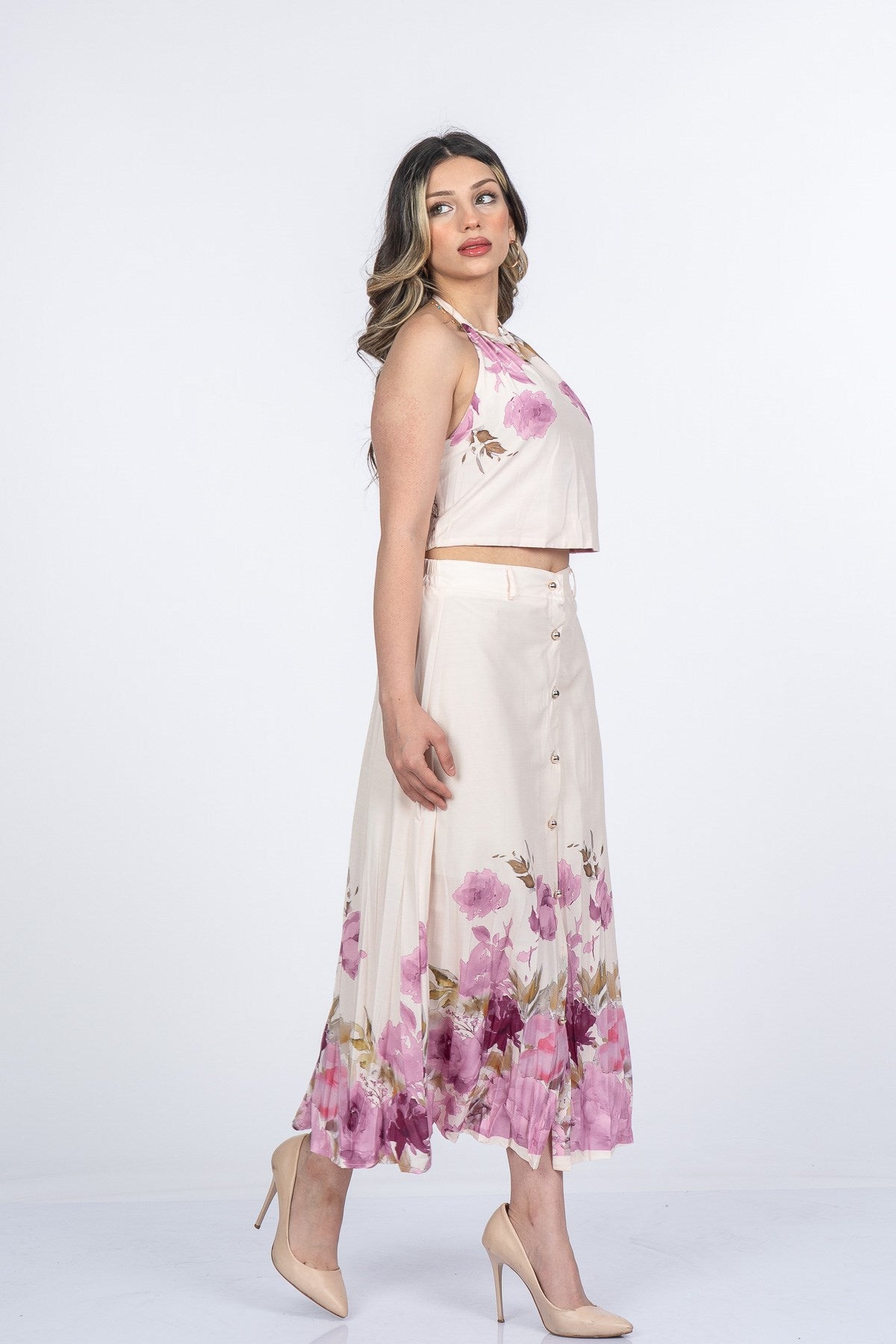 MARIANNA BLUZ ETEK İKİLİ TAKIM - PEMBE