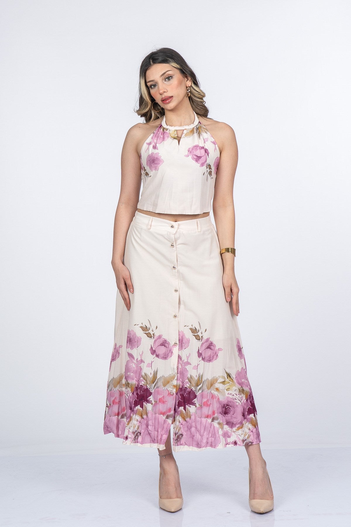 MARIANNA BLUZ ETEK İKİLİ TAKIM - PEMBE