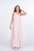 MARINA UZUN ELBİSE - PEMBE