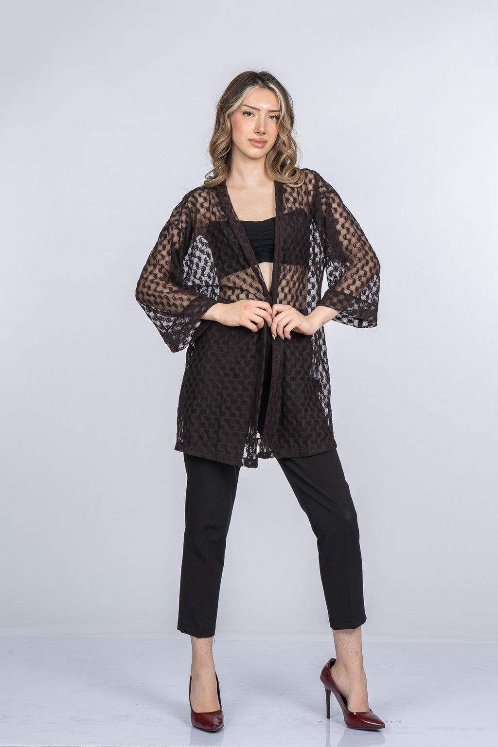 MARISOL KİMONO HIRKA - KAHVE