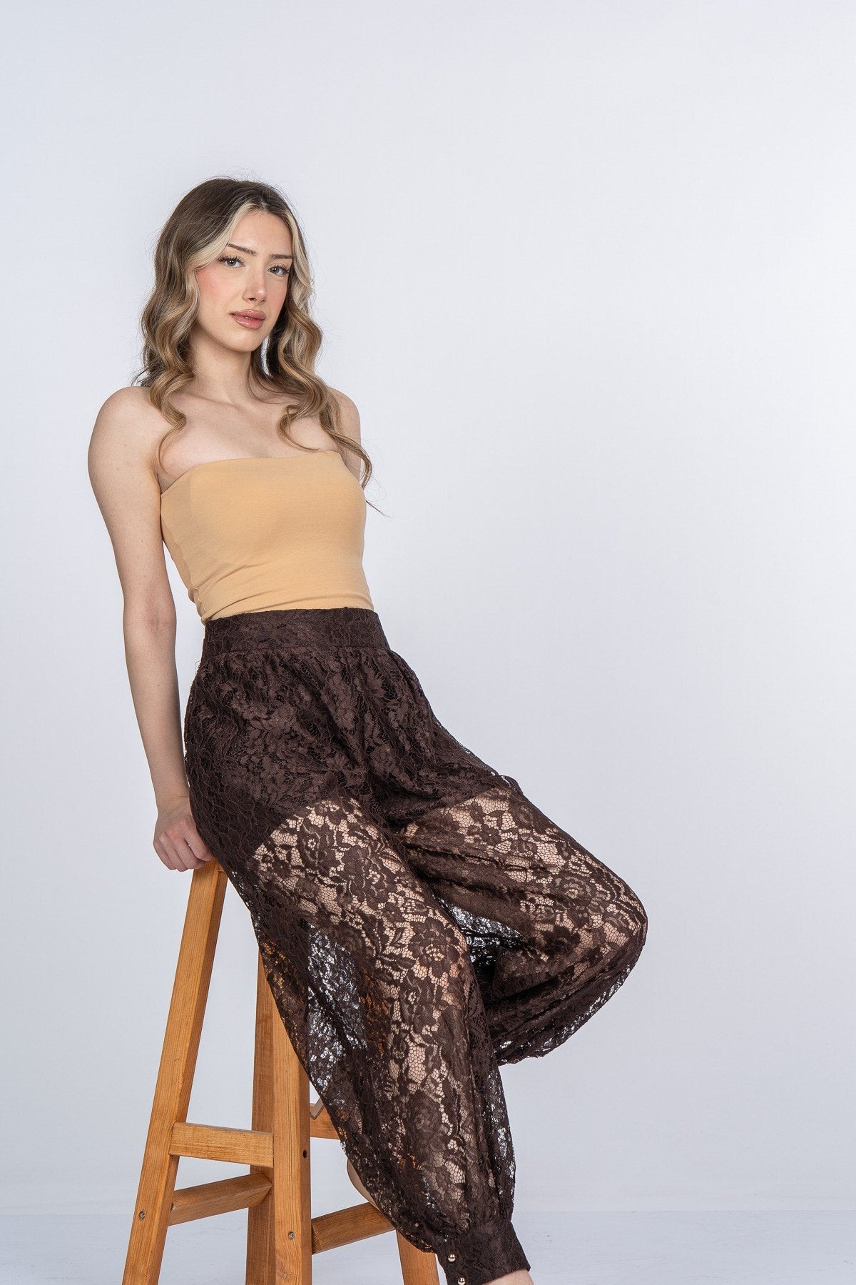 MARY TÜL PANTOLON - KAHVERENGİ