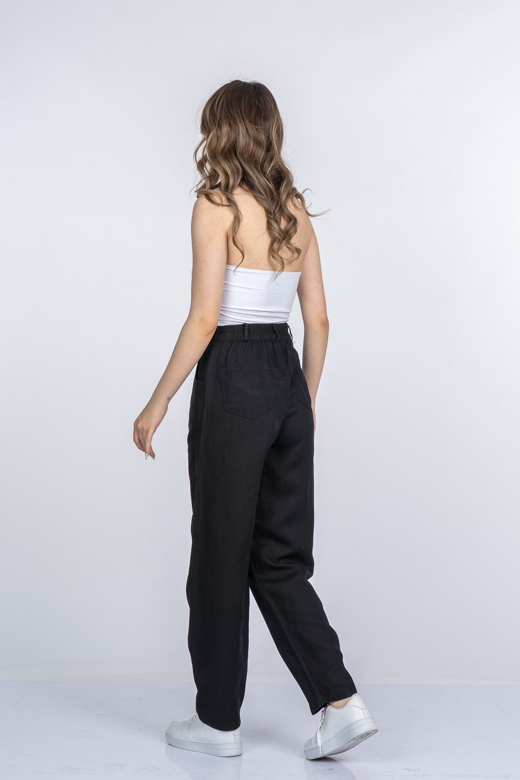MARYAM KETEN PANTOLON - SIYAH