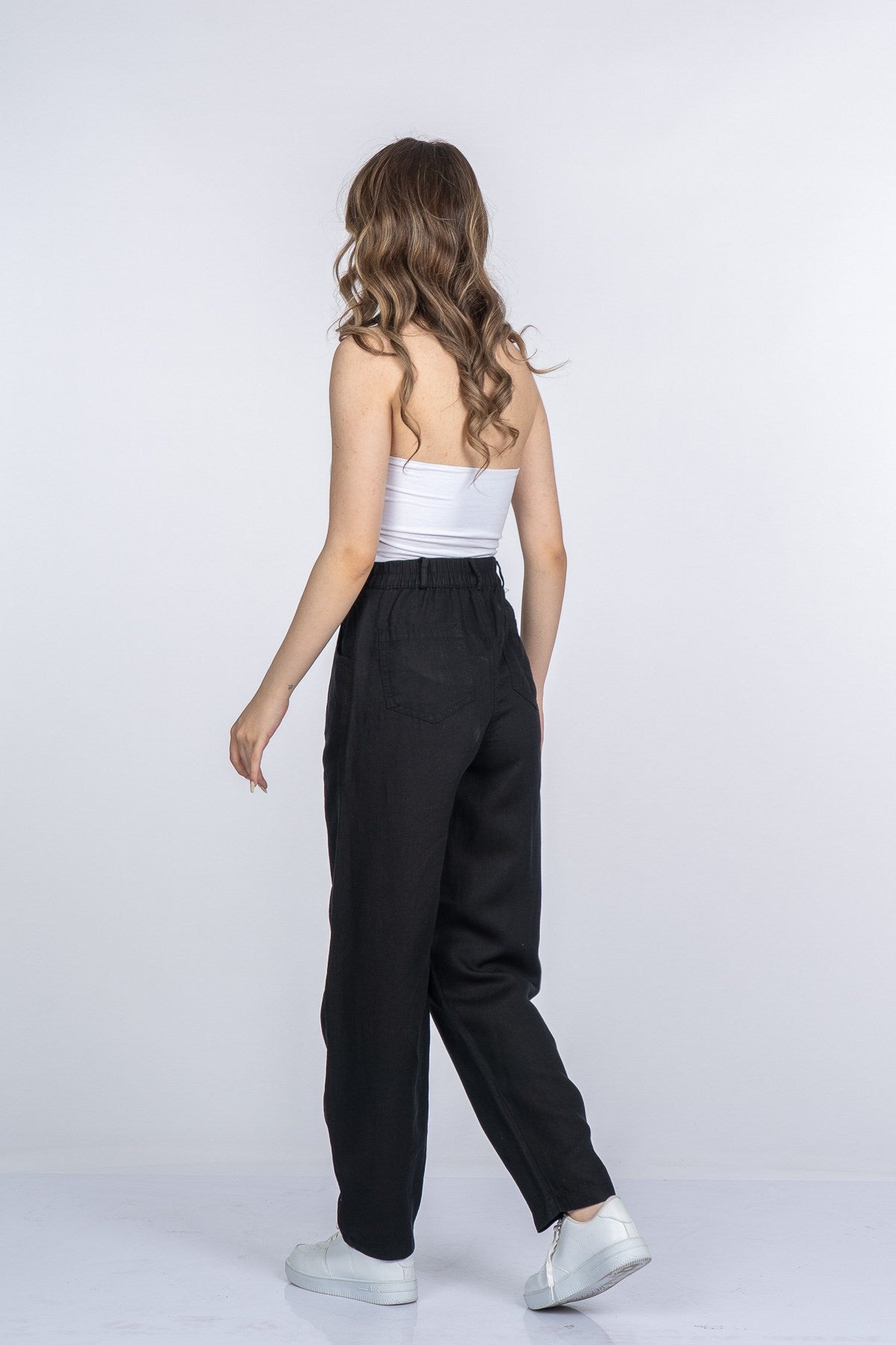 MARYAM KETEN PANTOLON - SIYAH