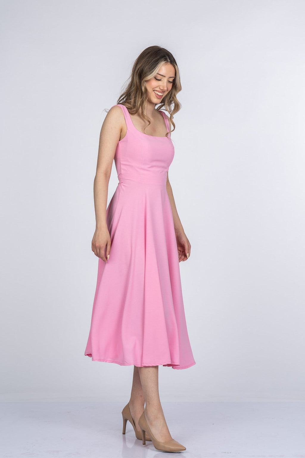 MAYA UZUN ELBİSE - PEMBE