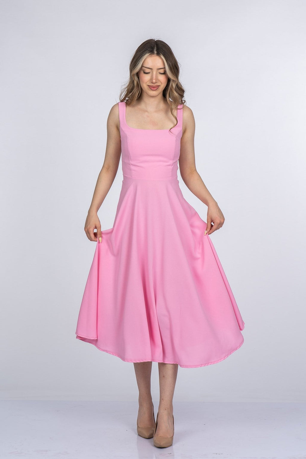 MAYA UZUN ELBİSE - PEMBE