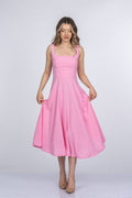 MAYA UZUN ELBİSE - PEMBE