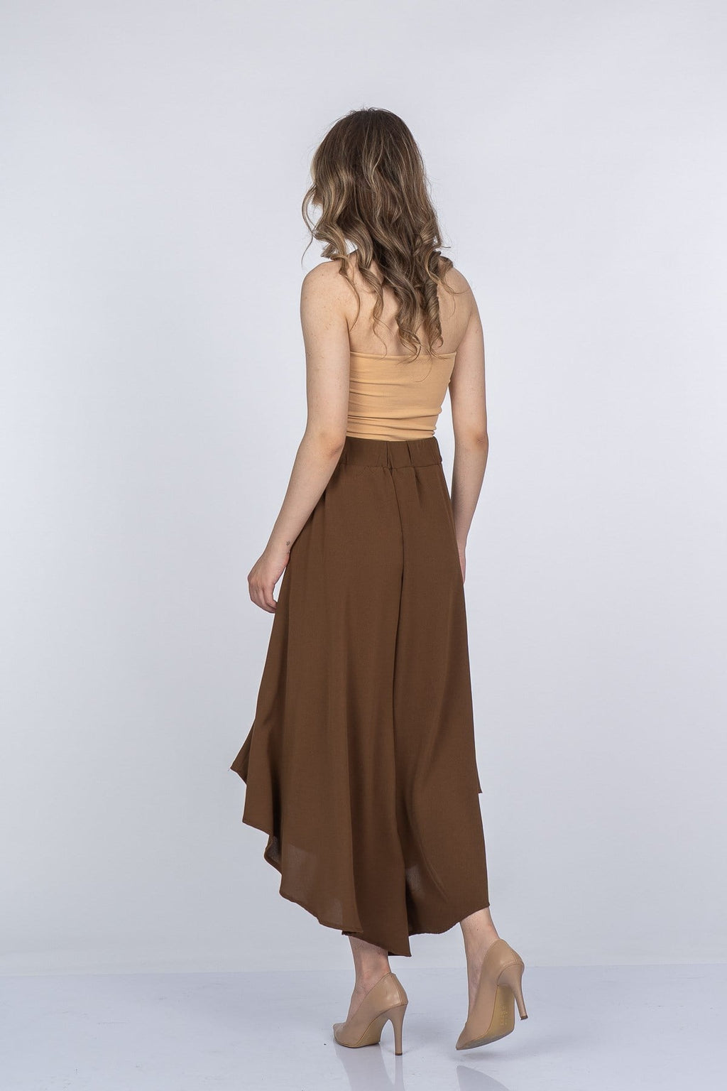 MAYRA KISA PANTOLON - KAHVE