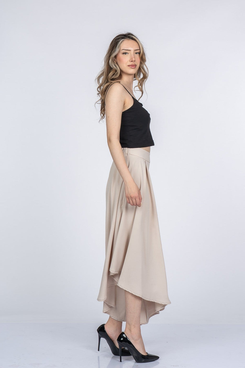 MAYRA KISA PANTOLON - TAŞ