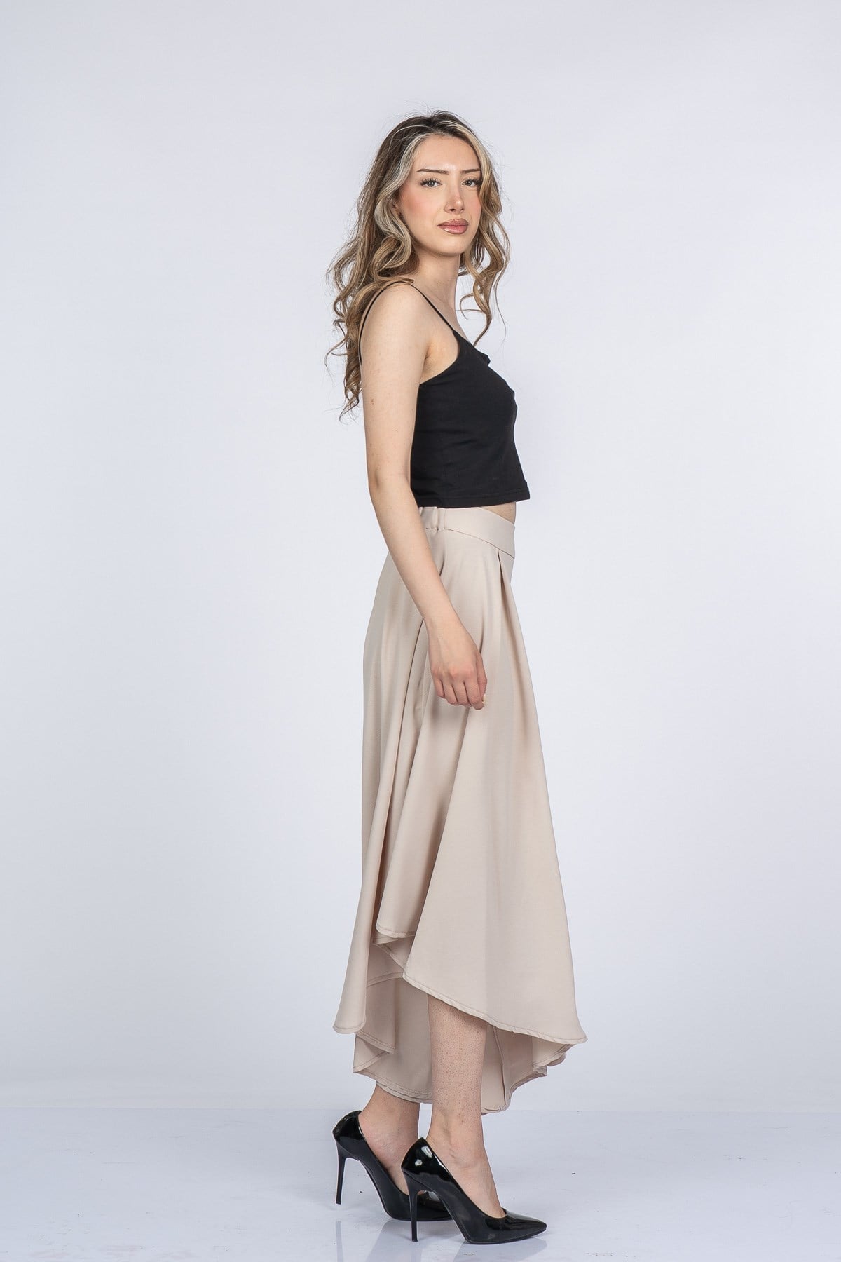 MAYRA KISA PANTOLON - TAŞ
