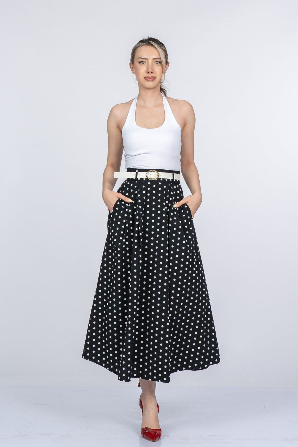 MEAGHAN KEMERLİ ETEK - SIYAH