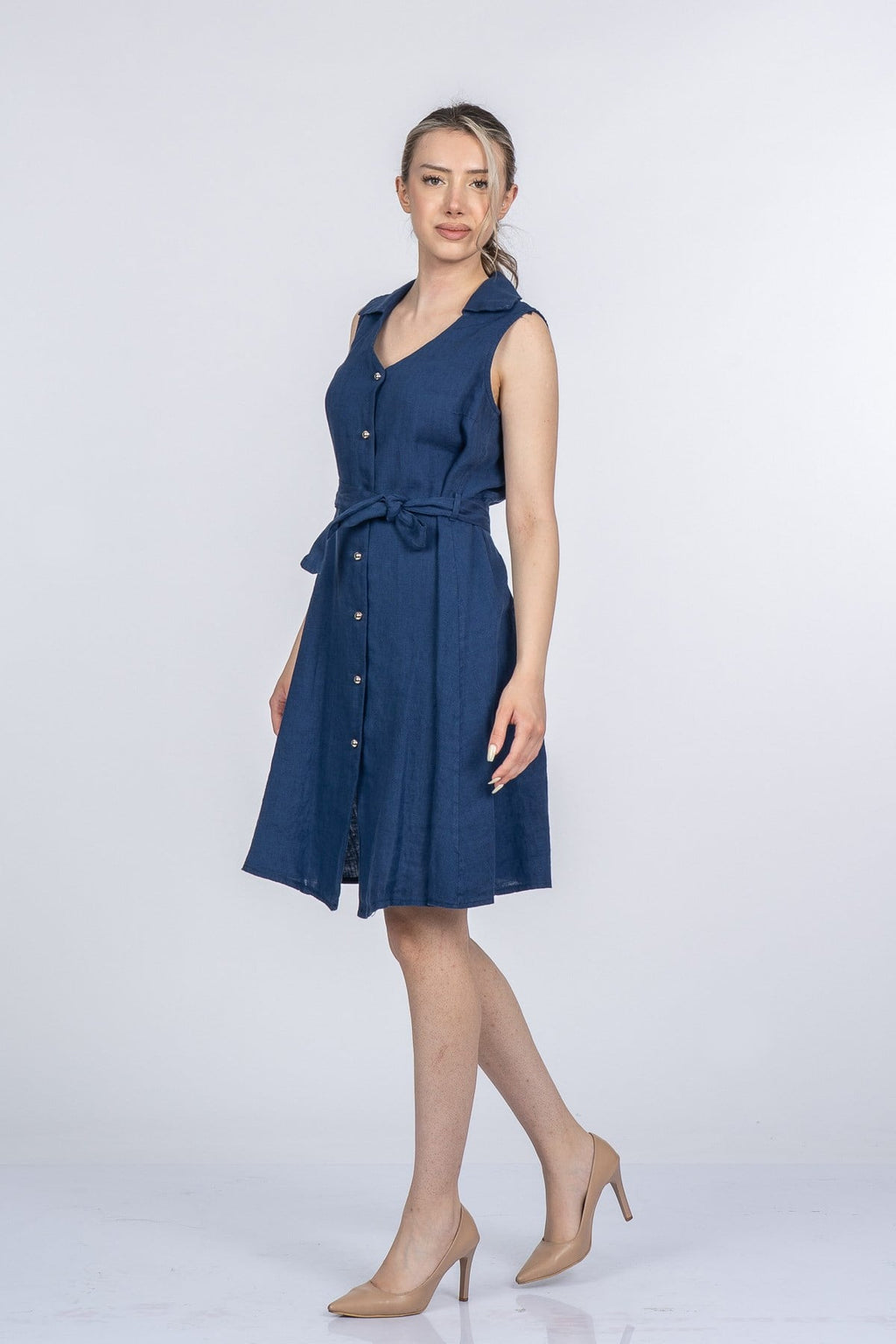 MEGHAN KETEN ELBİSE - LACI