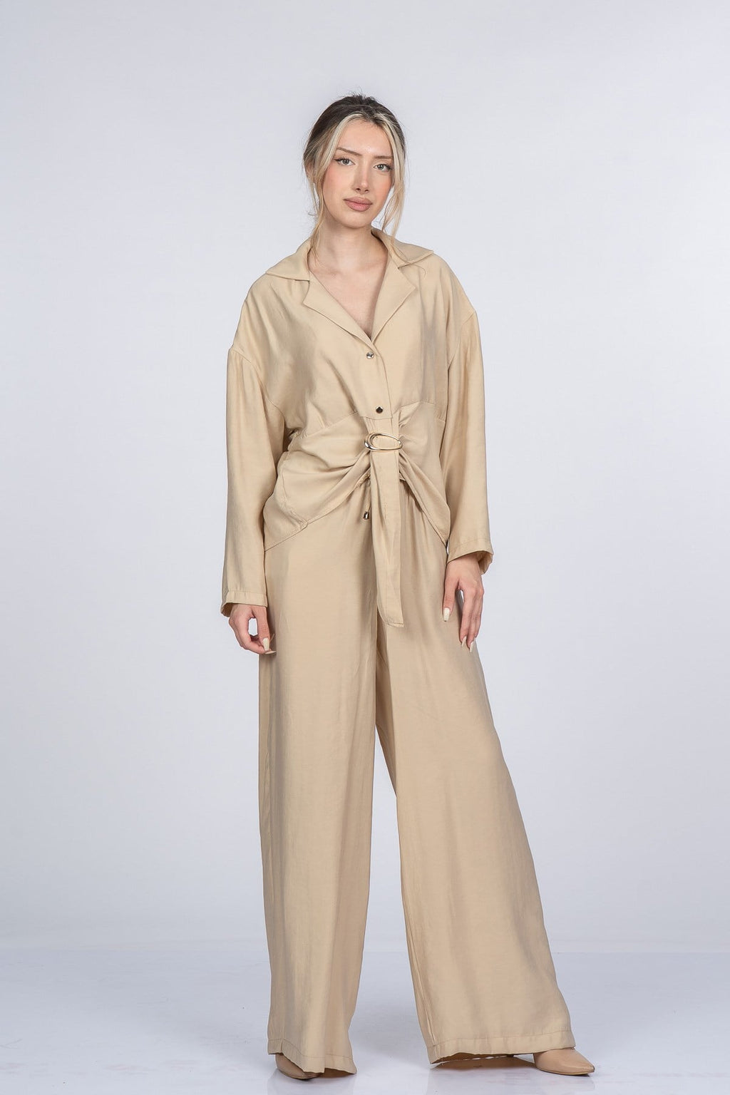 MICAH BLUZ PANTOLON İKİLİ TAKIM - CAMEL