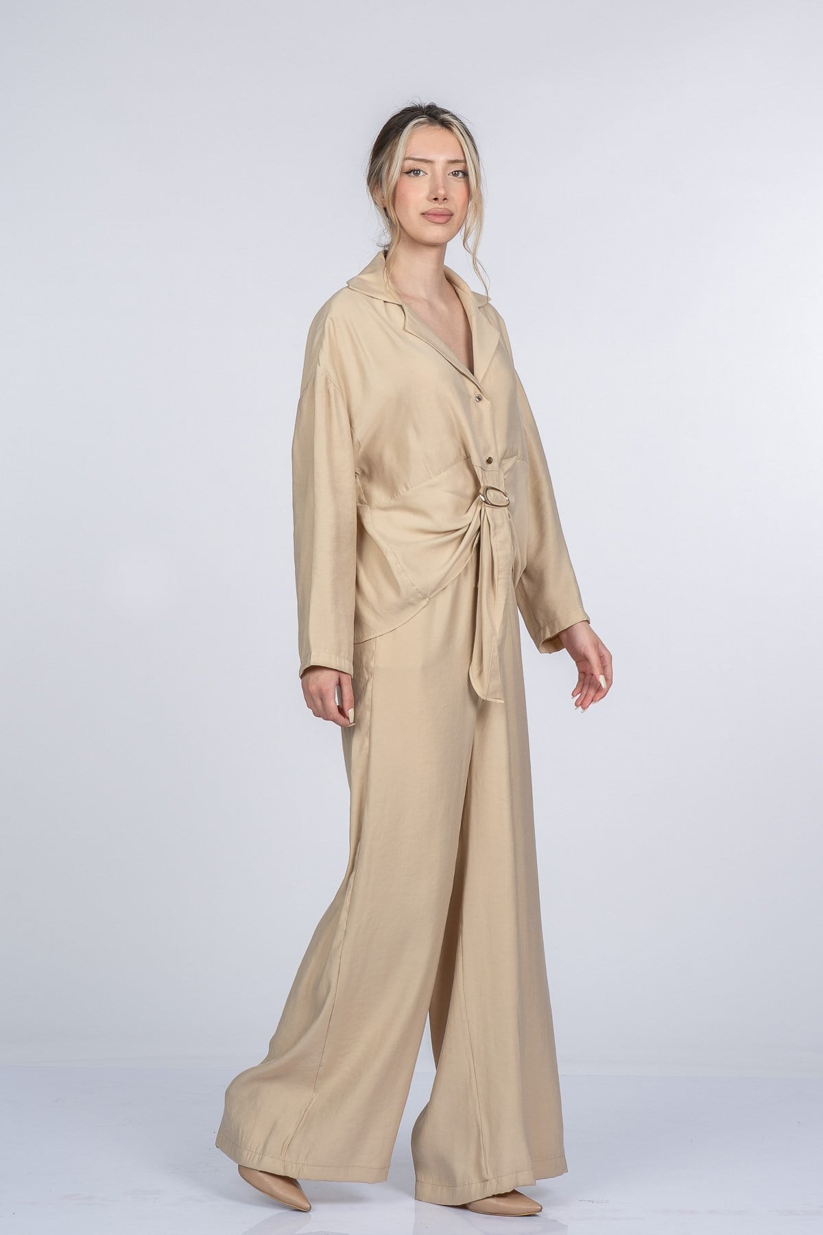 MICAH BLUZ PANTOLON İKİLİ TAKIM - CAMEL