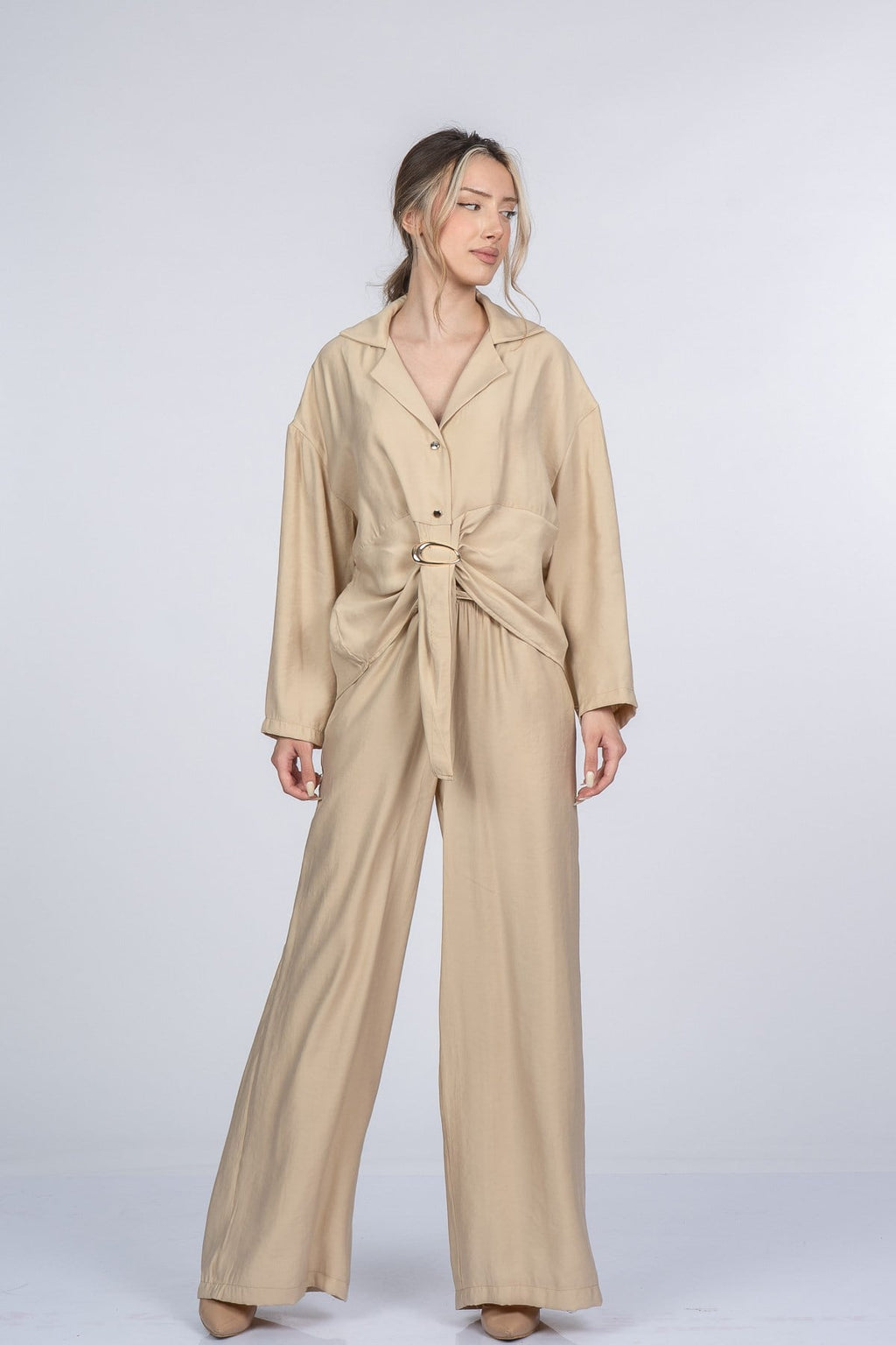 MICAH BLUZ PANTOLON İKİLİ TAKIM - CAMEL