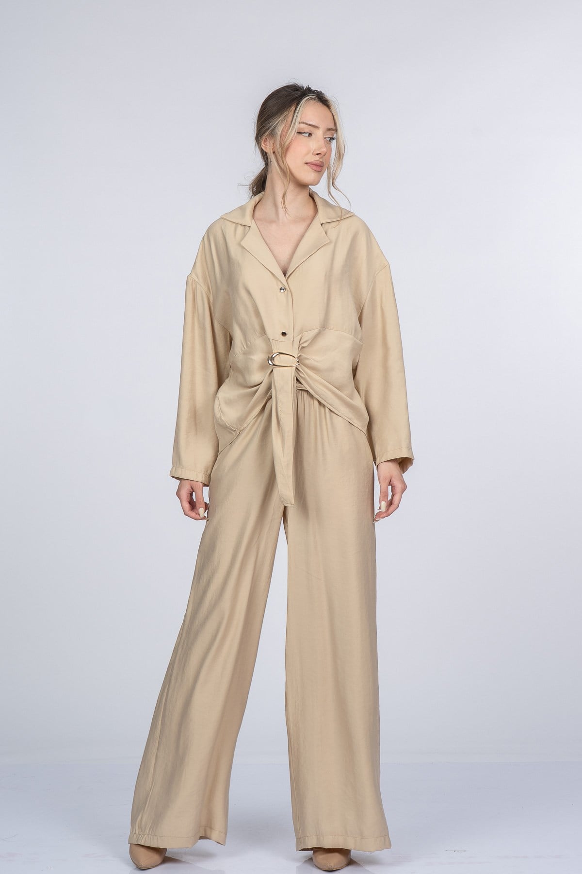 MICAH BLUZ PANTOLON İKİLİ TAKIM - CAMEL