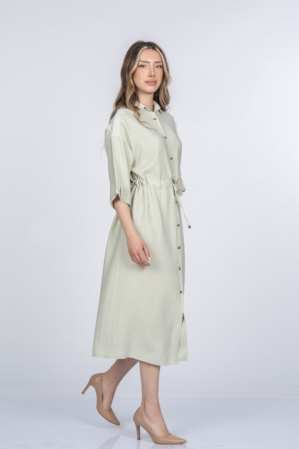 MICHALLE UZUN ELBİSE - MINT