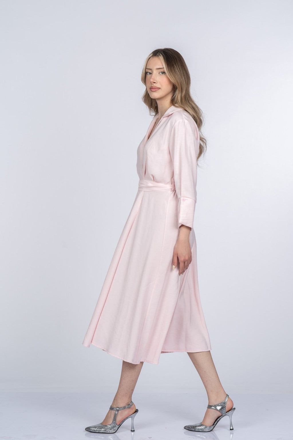 MIKAYLA UZUN ELBİSE - PEMBE