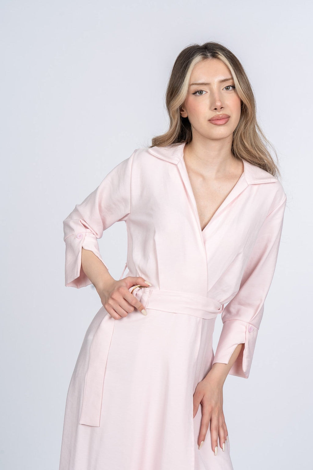 MIKAYLA UZUN ELBİSE - PEMBE