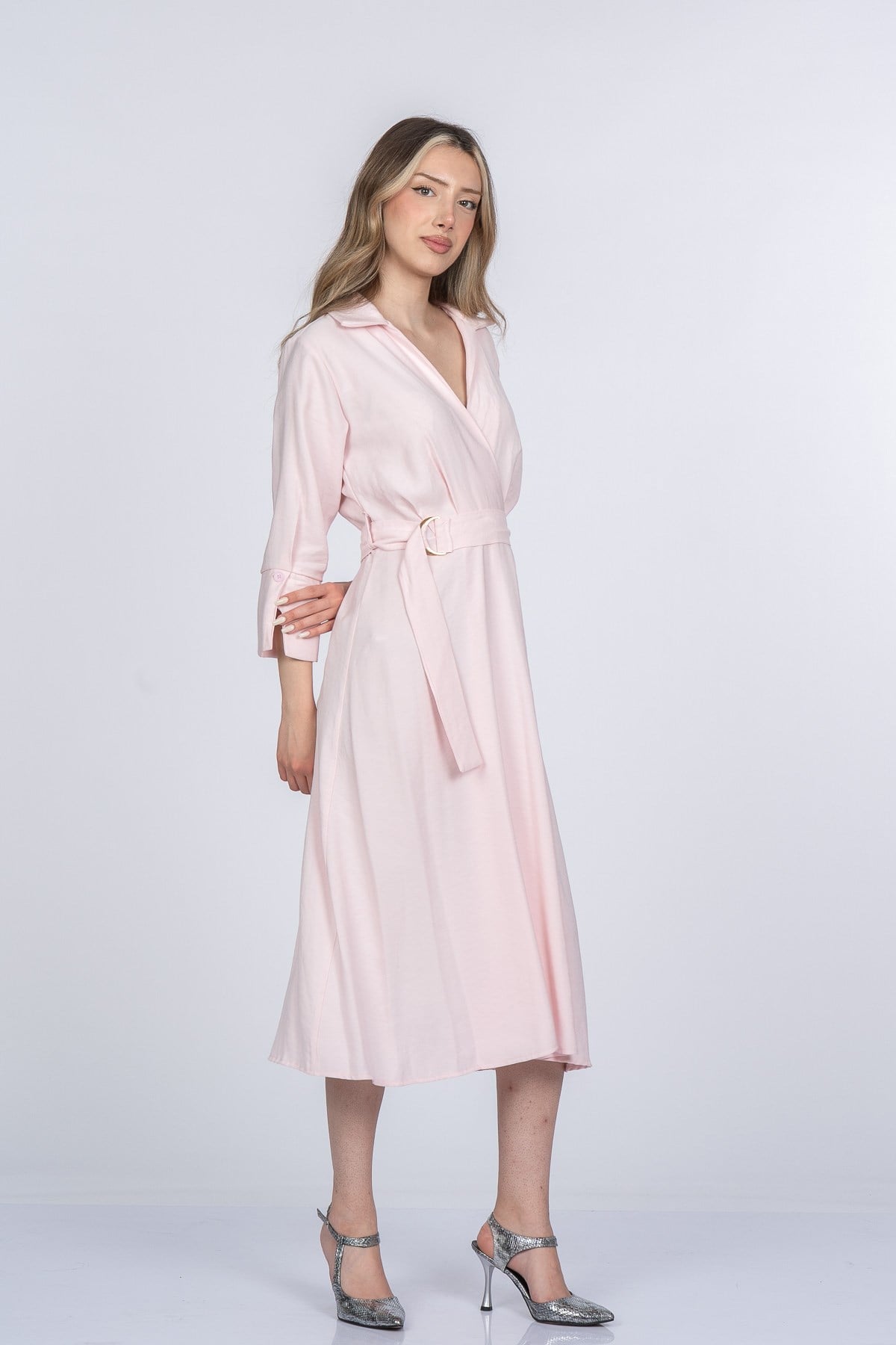 MIKAYLA UZUN ELBİSE - PEMBE