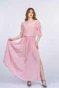 MOLLY UZUN ELBİSE - PEMBE