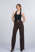 MORIAH KEMERLİ PANTOLON - KAHVE