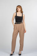NADIA KEMERLİ PANTOLON - CAMEL
