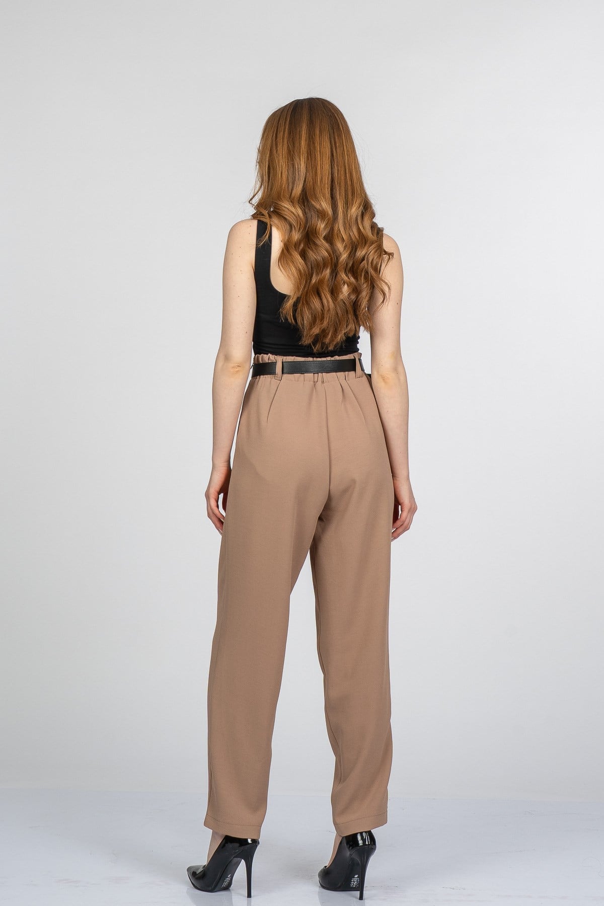 NADIA KEMERLİ PANTOLON - CAMEL
