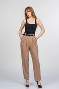 NADIA KEMERLİ PANTOLON - CAMEL