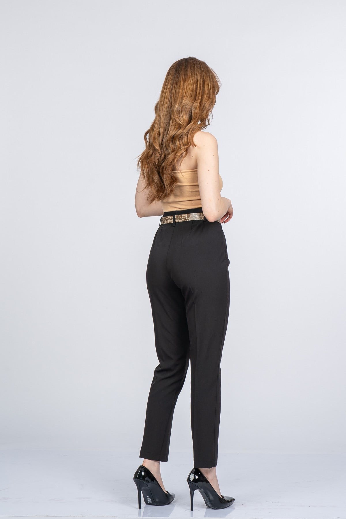 NANCY KEMERLİ PANTOLON - SIYAH