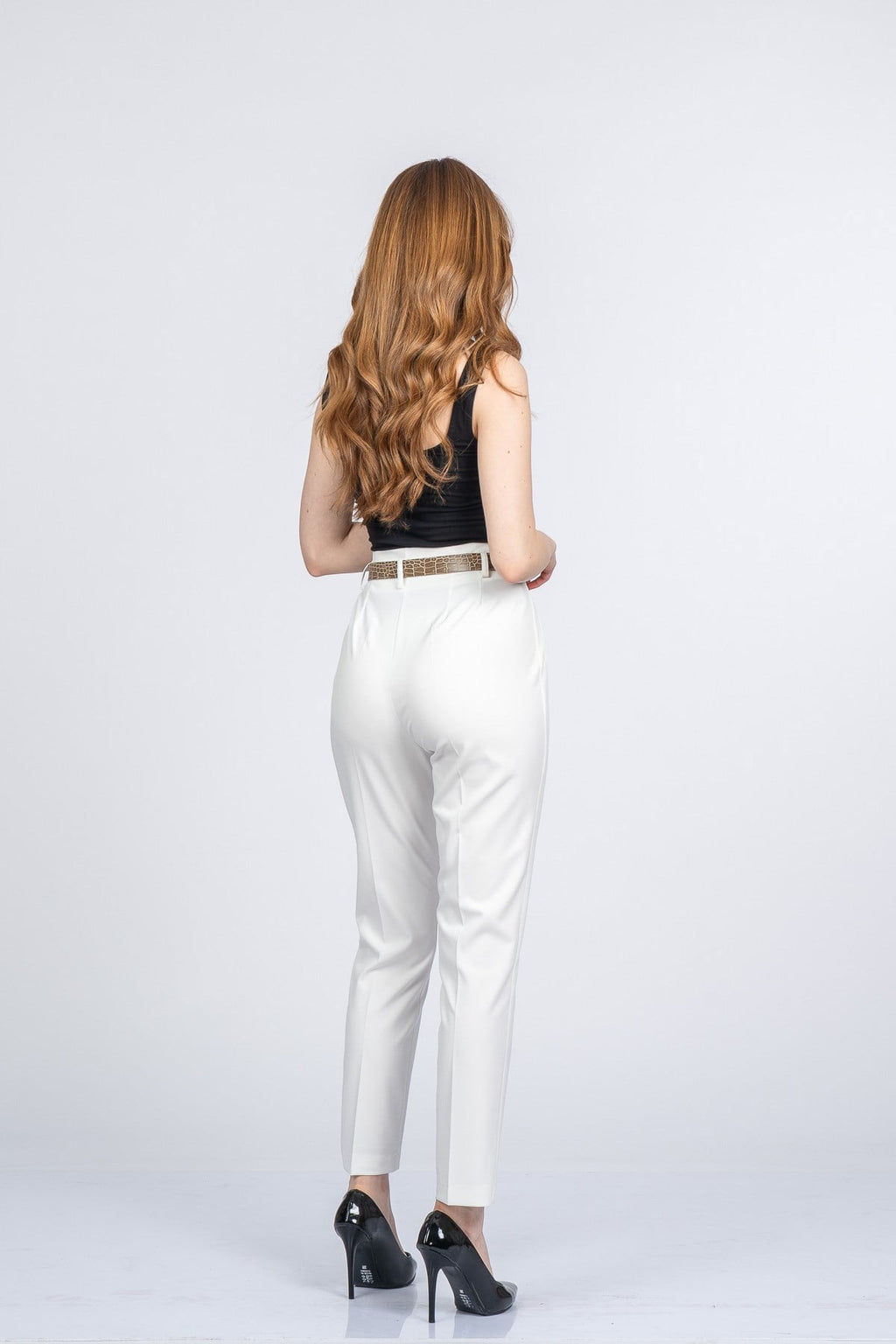NANCY KEMERLİ PANTOLON - EKRU