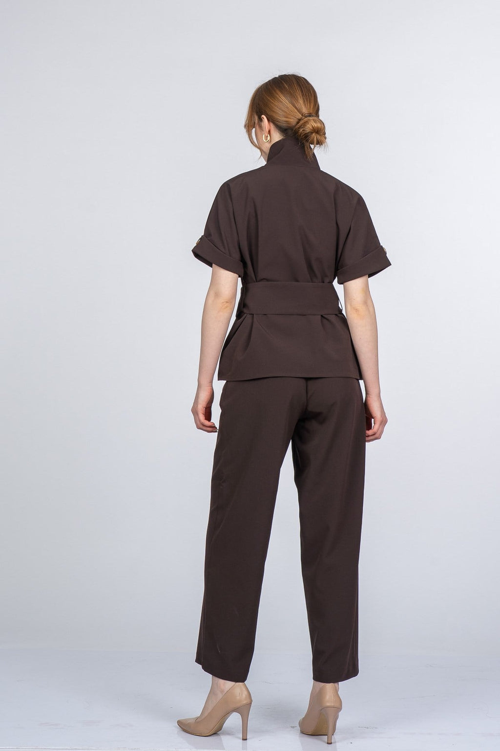 NAOMİ CEKET PANTOLON İKİLİ TAKIM - KAHVE