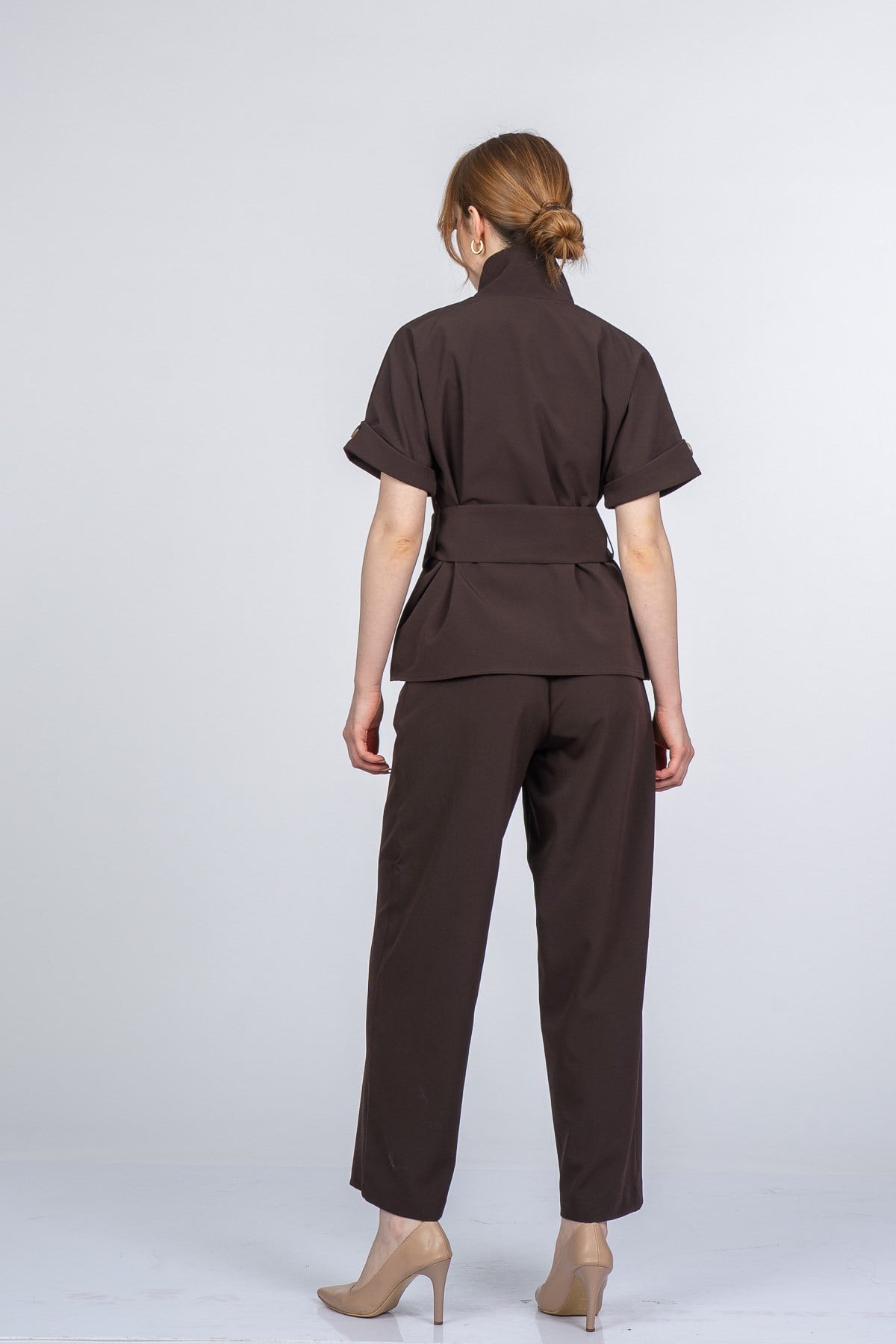 NAOMİ CEKET PANTOLON İKİLİ TAKIM - KAHVE