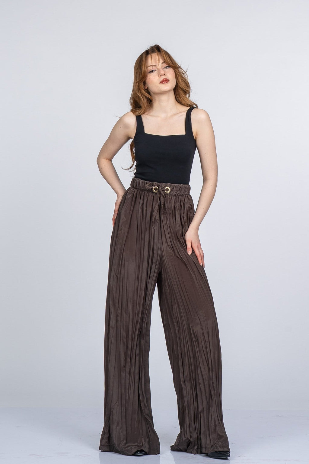 NATALY BOL PANTOLON - KAHVE