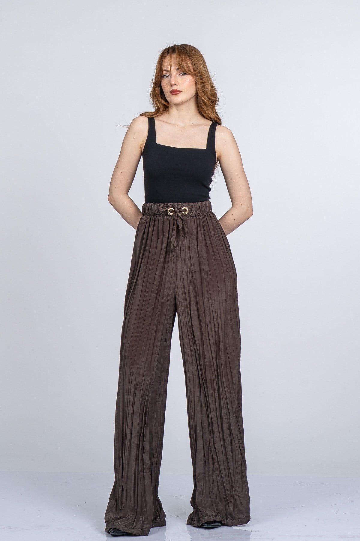 NATALY BOL PANTOLON - KAHVE