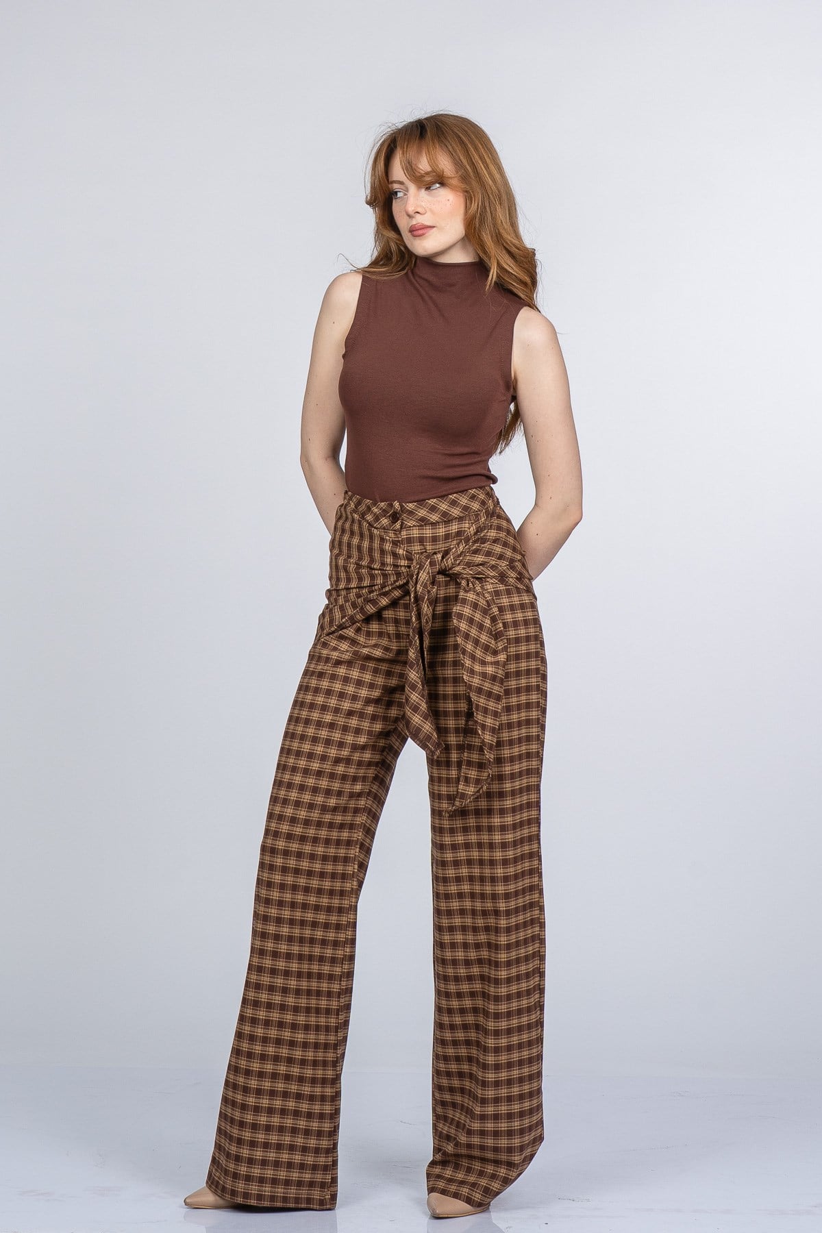 NIA EKOSE PANTOLON - EKOSE - KARELİ