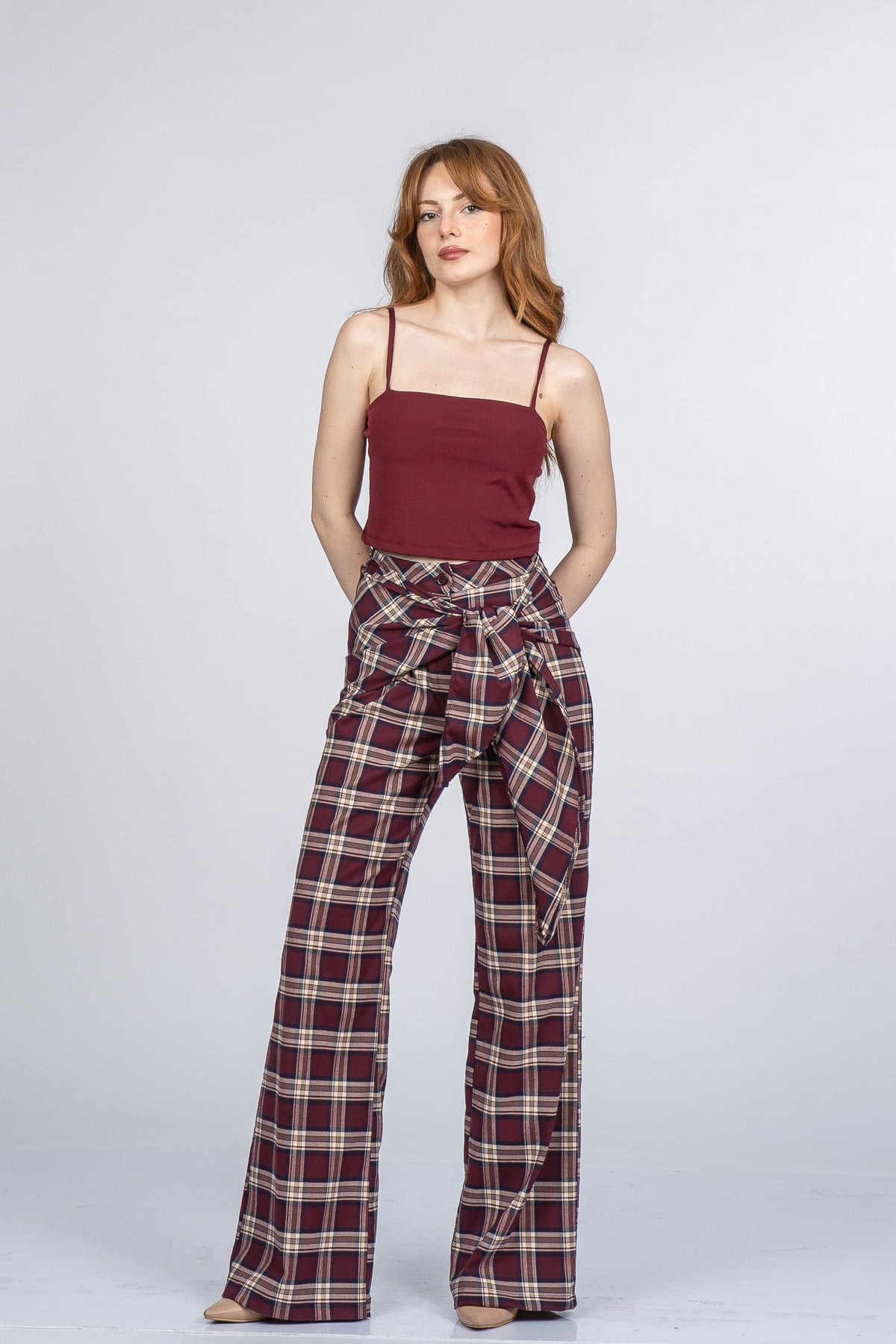 NIA EKOSE PANTOLON - EKOSE - KARELİ