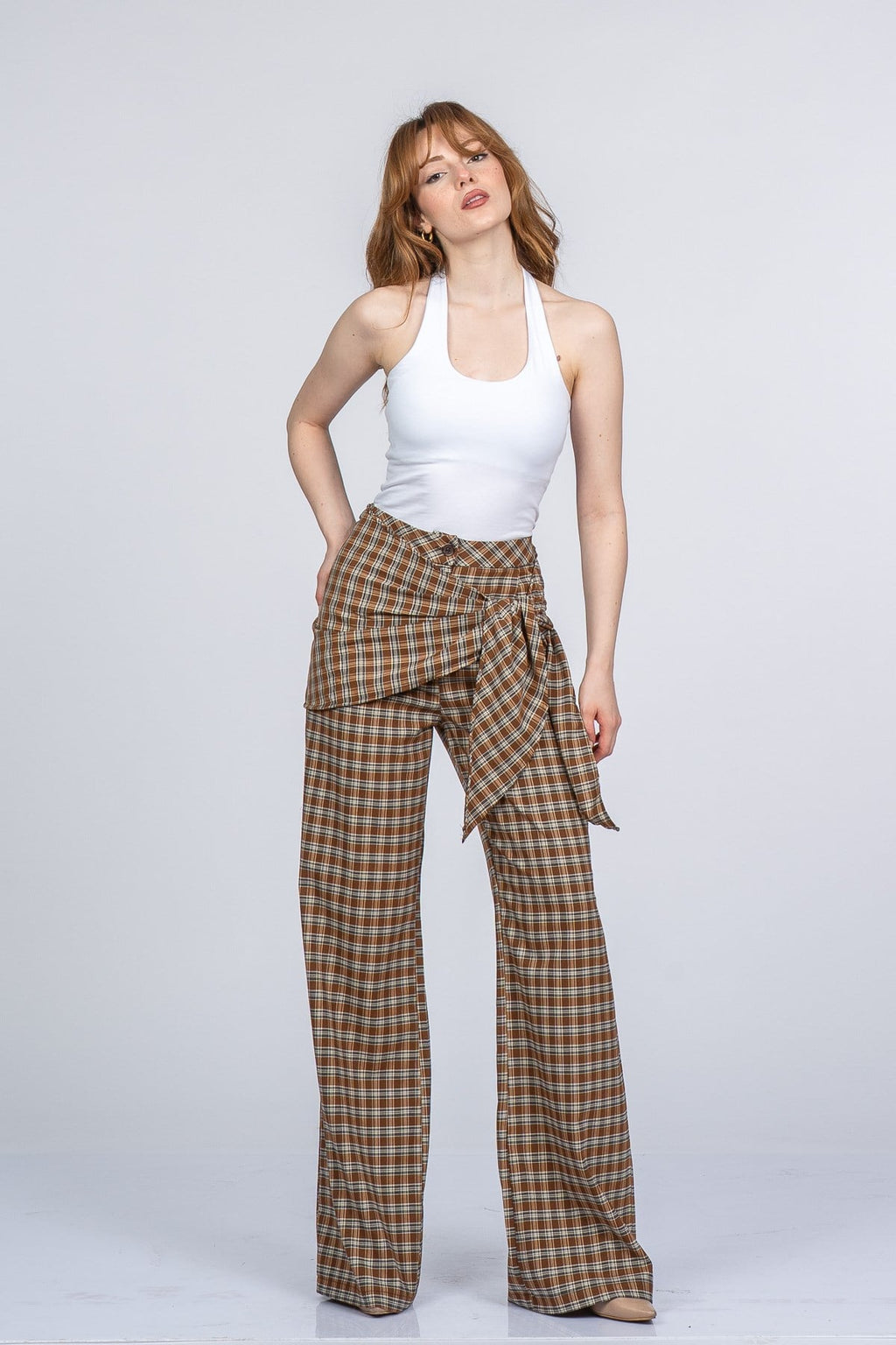 NIA EKOSE PANTOLON - EKOSE - KARELİ