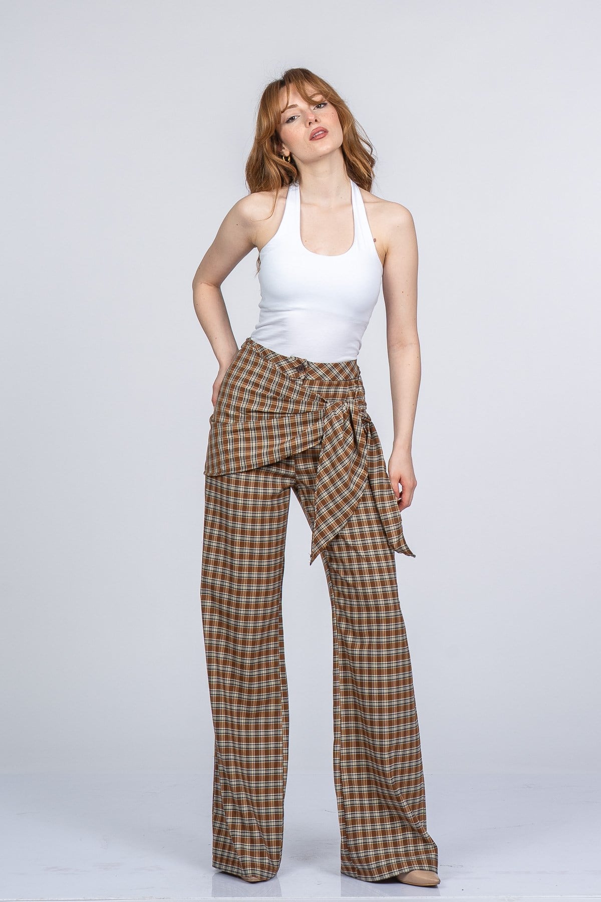 NIA EKOSE PANTOLON - EKOSE - KARELİ
