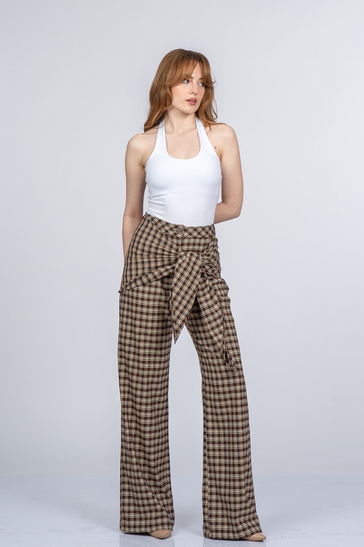 NIA EKOSE PANTOLON - EKOSE - KARELİ