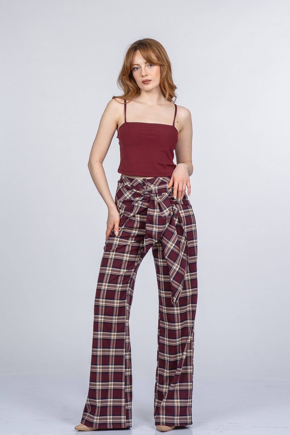NIA EKOSE PANTOLON - EKOSE - KARELİ