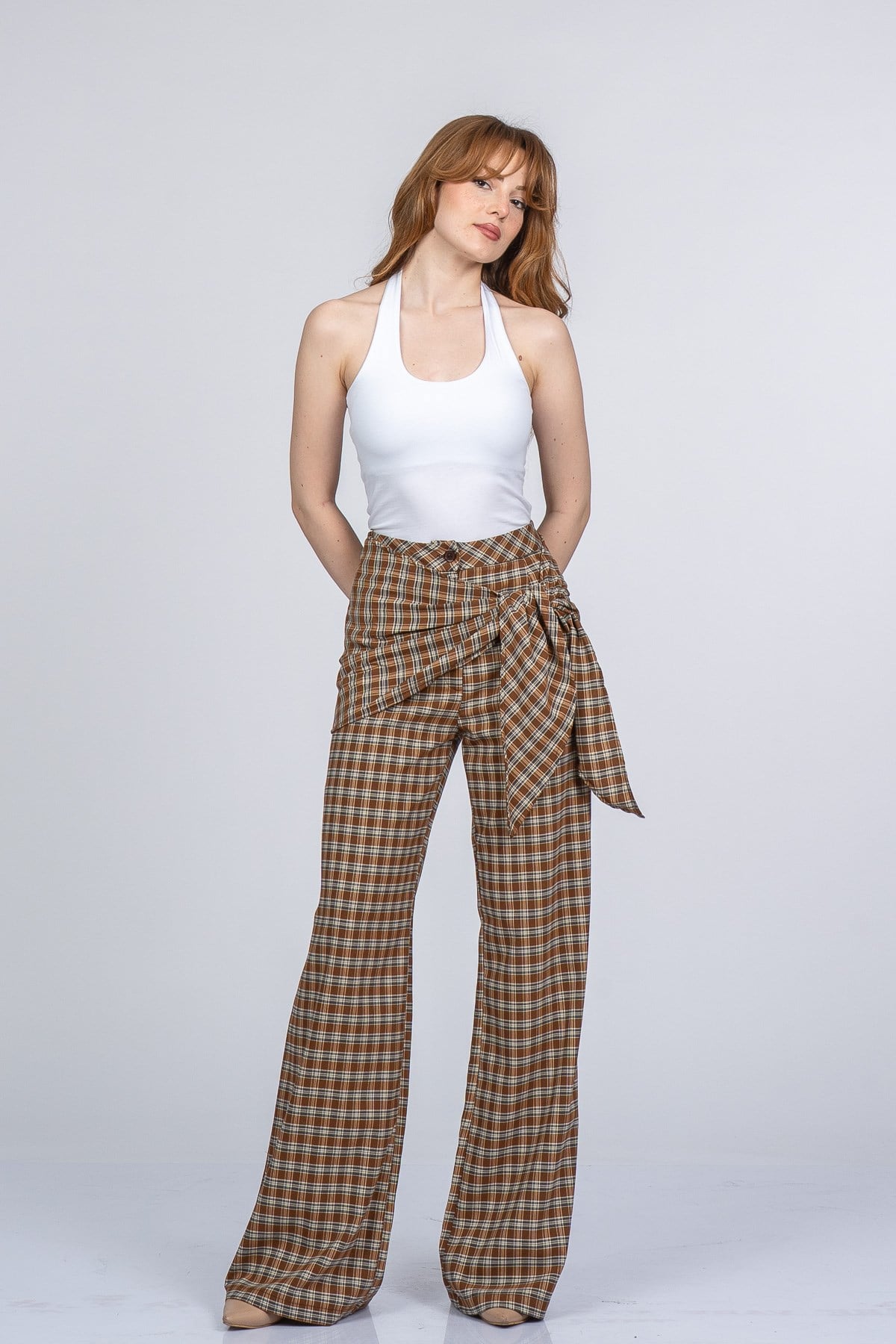 NIA EKOSE PANTOLON - EKOSE - KARELİ