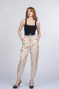 NICOLETTE BEL LASTİKLİ PANTOLON - TAŞ