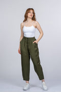 NICOLETTE BEL LASTİKLİ PANTOLON - HAKİ