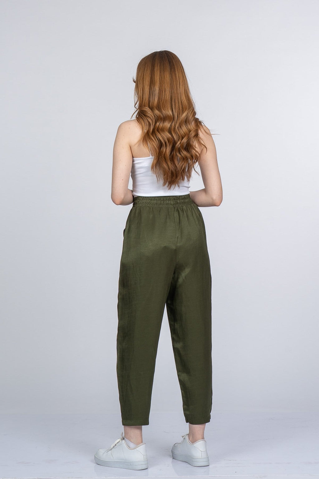 NICOLETTE BEL LASTİKLİ PANTOLON - HAKİ