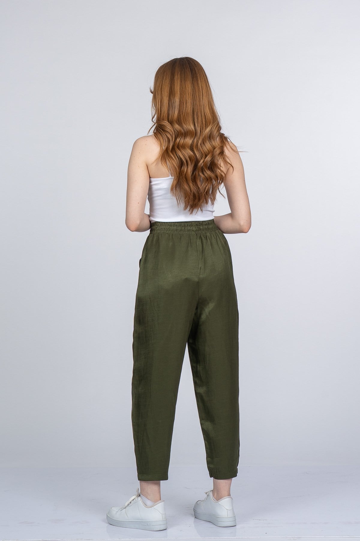 NICOLETTE BEL LASTİKLİ PANTOLON - HAKİ