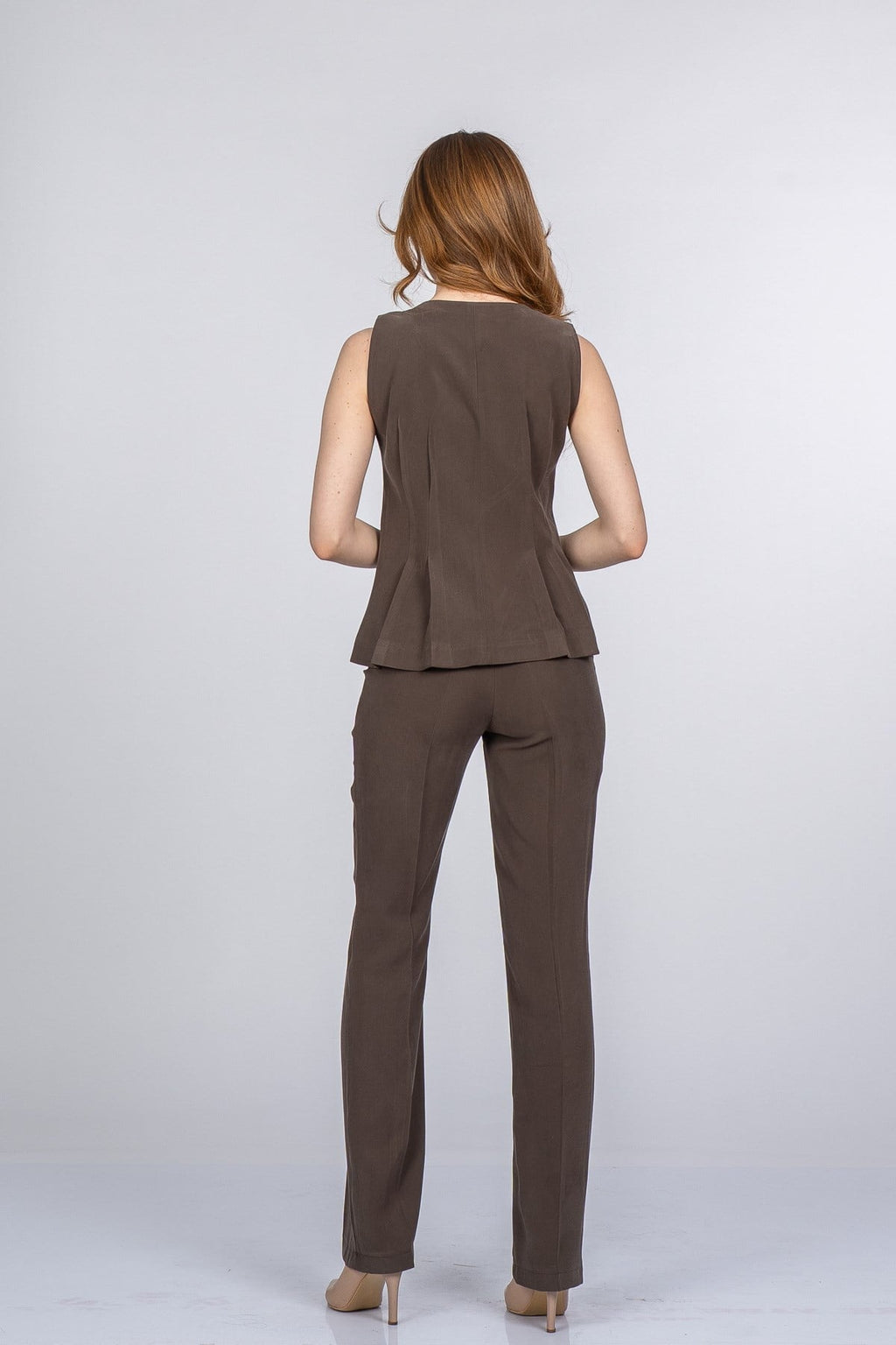 NORMA YELEK PANTOLON İKİLİ TAKIM - KAHVE