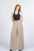 NYAH PİLELİ PANTOLON - BEJ