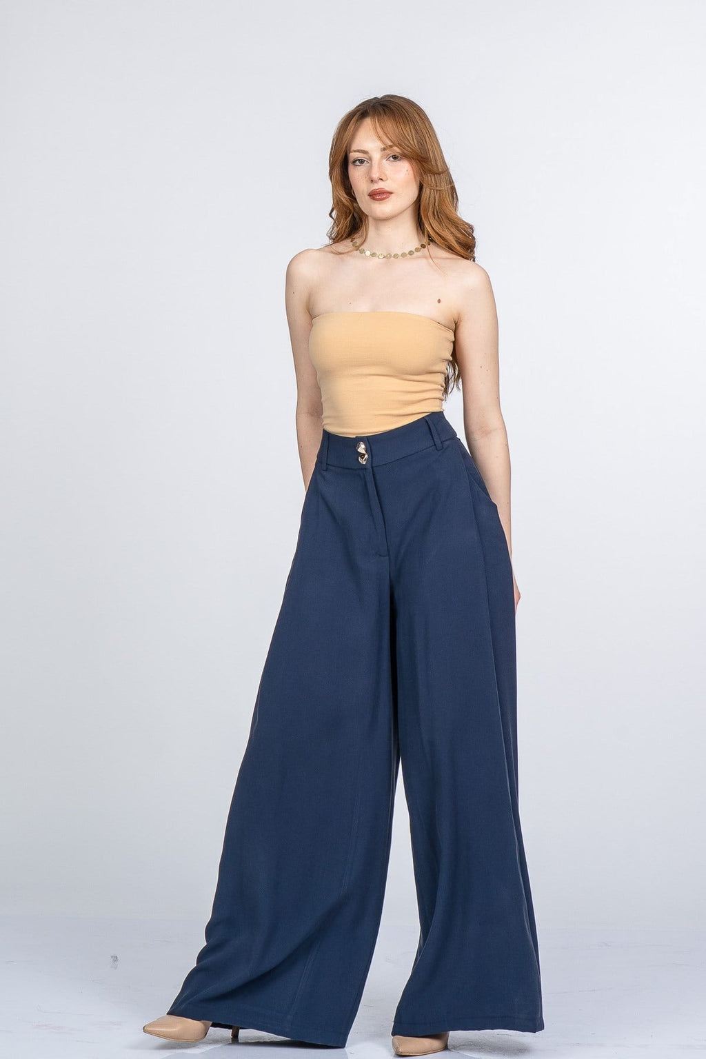 NYAH PİLELİ PANTOLON - LACI